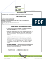 Community Acquired Pneumonia Clinical Pathway: Inclusion Criteria