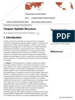 Chapter Syllable Structure: Related Map(s)