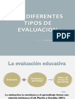 Tipos de Evaluación