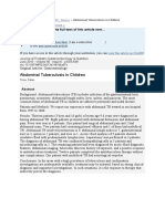 Abdominal Tuberculosis in Children: You Could Be Reading The Full-Text of This Article Now..