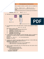 Decomposição em Fatores Primos - Ficha de Trabalho Resolvida