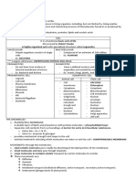 Biochemistry Review Notes: Membrane