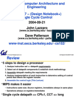 CS152 - Computer Architecture and Engineering - (Design Notebook+) Single Cycle Control