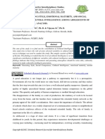 Impact of Parenting Style, Emotional Maturity, and Social Competence On Cultural Intelligence Among Adolescents of Kerala... A Critical Analysis