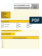Machine Maintanance Report - Finalized