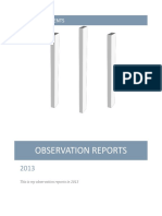 Observation Reports