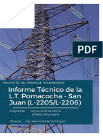 Informe Tecnico de Torres de Transmision de La L. T. Pomacocha - San Juan 220 KV