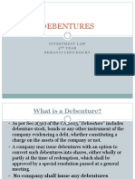 Debentures: Investment Law 5 Year Semanti Choudhury