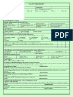 Cold Work Permit: The Following Areas / Items Have Been Inspected by Issuer and Receiver