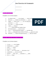 Révision - Exercices de Grammaire