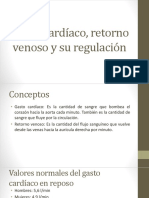 Gasto Cardíaco, Retorno Venoso y Su Regulación