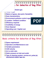 Basic Criteria For Selection of Bag Filter