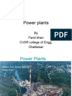 Power Plants: by Farid Khan CVSR College of Engg, Ghatkesar