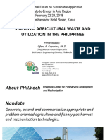 Status of Agricultural Waste and Utilization in The Philippines