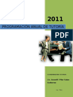 Programación Anual de Tutoría: Lic. Aracelli Pilar Salas Gutierrez