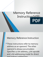 Memory Reference Instruction (MIR) : Jump and Skips