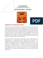 Devi Navarathri - Dasara (Significance)