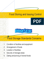 Food Storing and Issuing Control: Inc. All Rights Reserved