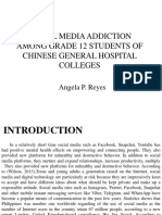 Social Media Addiction Among Grade 12 Students of Chinese General Hospital Colleges