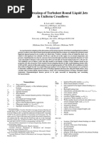 Primary Breakup of Turbulent Round Liquid Jets in Uniform Cross Ows