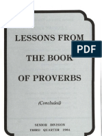 Lessons From The Book of Proverbs: (Concluded)