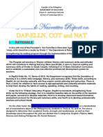 Feedback Narrative Report On Elln, Cot and Nat 2018