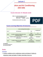 Refrigeration and Air Conditioning (ME 439) : Course Instructor. Dr. Massab Junaid