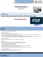 Pharmaceutics I: PHTC 311