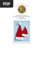 Free Crochet Pattern Lion Brand Holiday Homespun Santa Hat