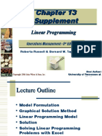 Linear Programming Supplement