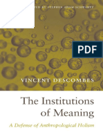 Vincent Descombes, Stephen Adam Schwartz (Translator) - The Institutions of Meaning - A Defense of Anthropological Holism-Harvard University Press (2014)