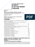 Energy Security Strategies in The Wider Black Sea