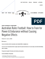 Australian Rules Football - How To Train For Power & Endurance Without Causing Negative Effects - Official Website of Joe DeFranco & DeFranco's Gym!