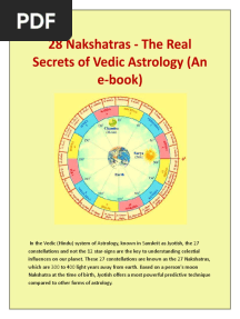 28 Nakshatras - The Real Secrets of Vedic Astrology (An E-Book)