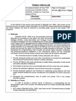 TESDA Circular No. 060-2018 Guidelines On The Implementation of Free TVET Under The UAQTEA