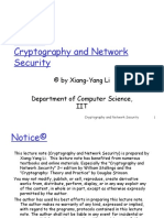 CS549: Cryptography and Network Security: © by Xiang-Yang Li Department of Computer Science, IIT