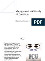 Nutritional Management in Critically Ill Condition