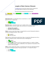 Basic Sentence Elements