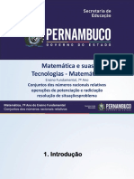 Conjuntos Dos Números Racionais Relativos Operações de Potenciação e Radiciação - Resolução de Situações Problema