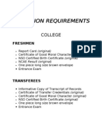 Admission Requirements