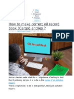 Oil Record Book Cum Se Completeaza Corect 15.10.2018