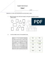 English Worksheet: "Color"