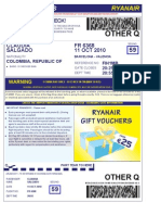 Ryanair Boarding Pass