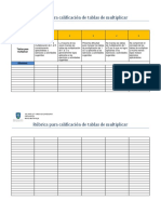 Rubrica para Multiplicaciones