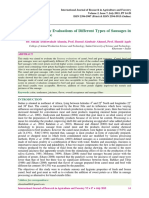 A Study of Sensory Evaluations of Different Types of Sausages in The Sudanese Palate