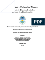 Gestion Del Cambio y Comportaiento Organizacional