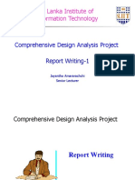 Sri Lanka Institute of Information Technology: Comprehensive Design Analysis Project