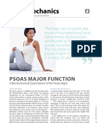 Body Mechanics: Psoas Major Function