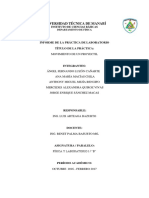 Informe de Laboratorio de Física Movimiento de Un Proyectil