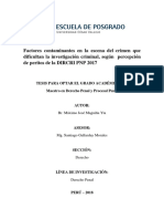 Factores Contaminantes en La Escena Del Crimen Que Dificultan La Investigacion Criminal Segun Percepcion de Peritos de La DIRCRI PNP PDF